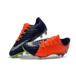 fodboldstøvler Nike HyperVenom Phantom III Elite FG - Orange Blå_2.jpg
